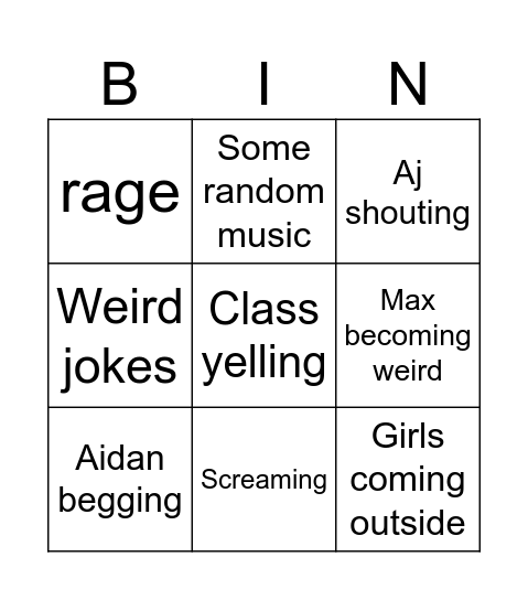 Bingo Card