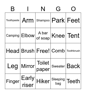 BINGO Card