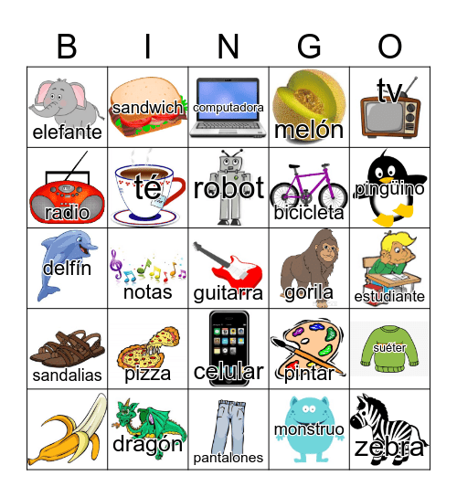 Los Cognados Bingo Card