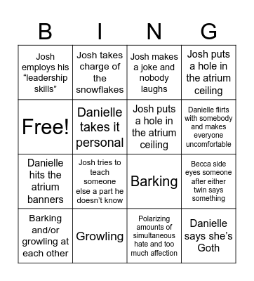 The Twins Bingo Card