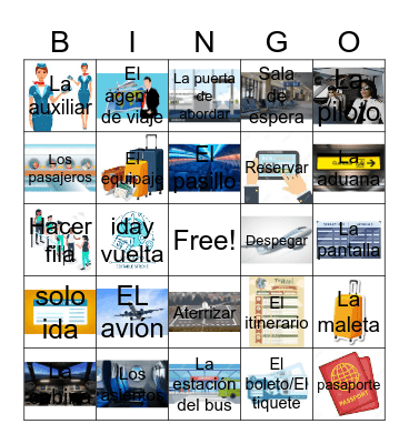 En el aeropuerto Bingo Card