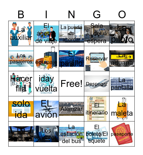 En el aeropuerto Bingo Card