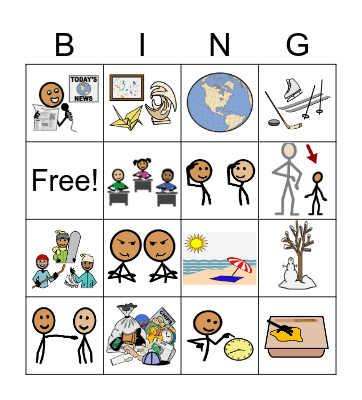 Words of the Week Bingo Card