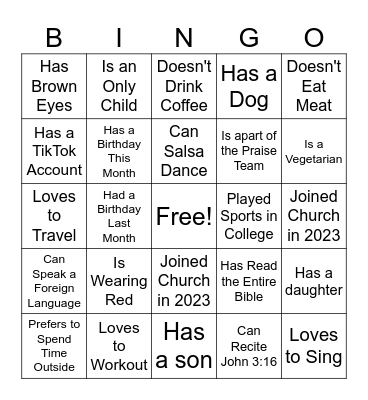 Find Someone Who... Bingo Card