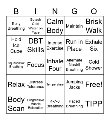 TIPP SKILLS Bingo Card