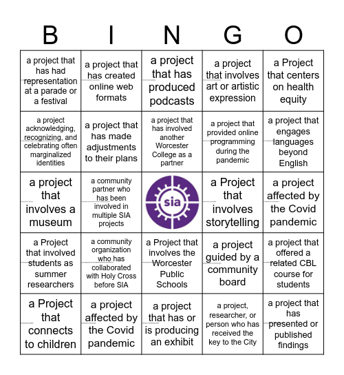 Mingle Bingo: Bingo Card