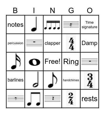 FOOTBALL MUSIC BINGO Card