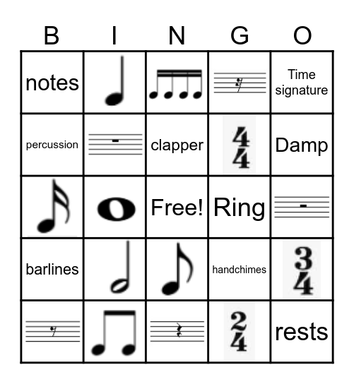 FOOTBALL MUSIC BINGO Card