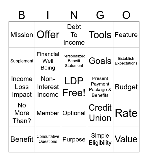 MFC Bingo Card