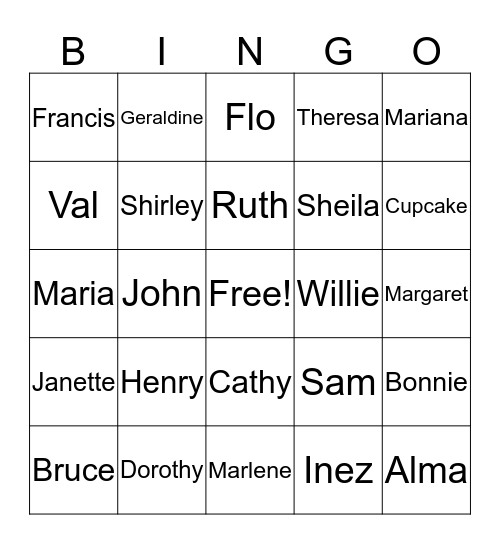 People BINGO Card