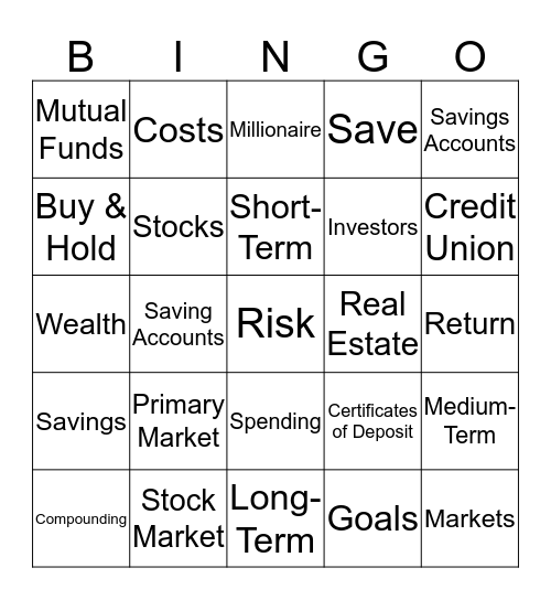 SD Wealth Management Bingo Card