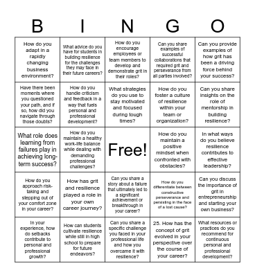 Industry Friday: Business Management/Marketing Bingo Card