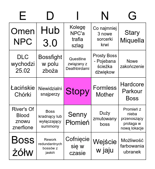 EL D I N GO Bingo Card