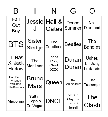 1/24/25 #30 Bingo Card