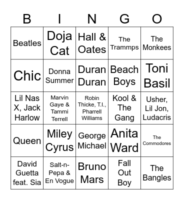 1/25/24 #30 Bingo Card