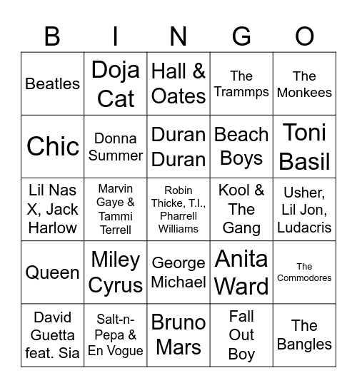 1/25/24 #30 Bingo Card