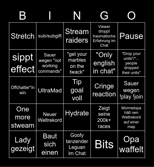 Kifferopa (Mormelopa) Bingo Card