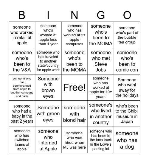 Bingo Card