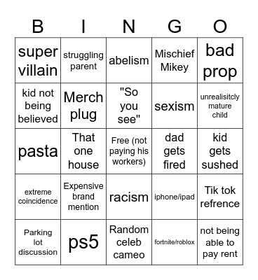 Dhar man bingo Card