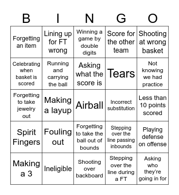 2024 B Team Bingo Card