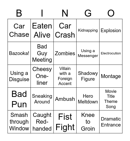 BINGOFLIX: Tango & Cash Bingo Card