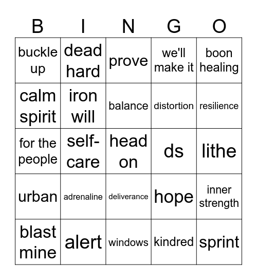 Bingo randomów Bingo Card