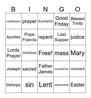 Winter CCD Bingo #1 Bingo Card