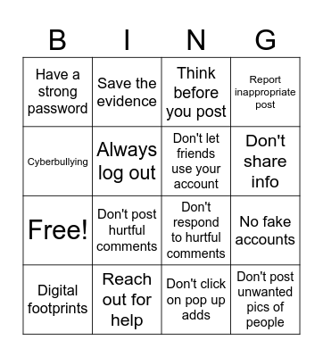 SODA Bingo Card