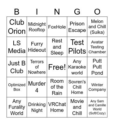 Competitive Ranked ERP Bingo Card