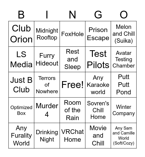 Competitive Ranked ERP Bingo Card