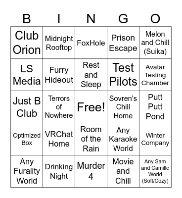 Competitive Ranked ERP Bingo Card