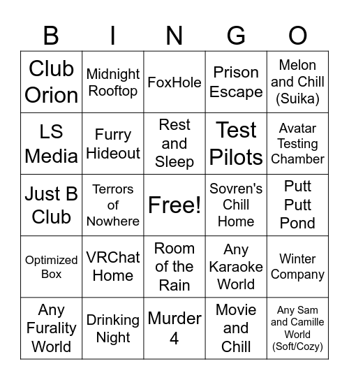 Competitive Ranked ERP Bingo Card