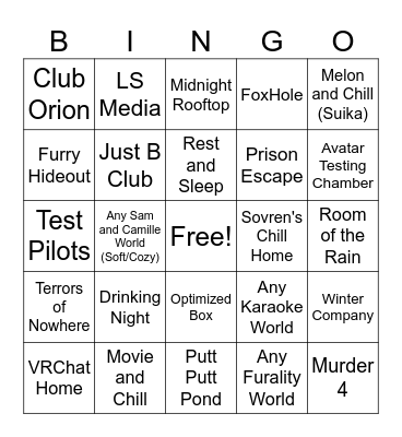 Competitive Ranked ERP Bingo Card