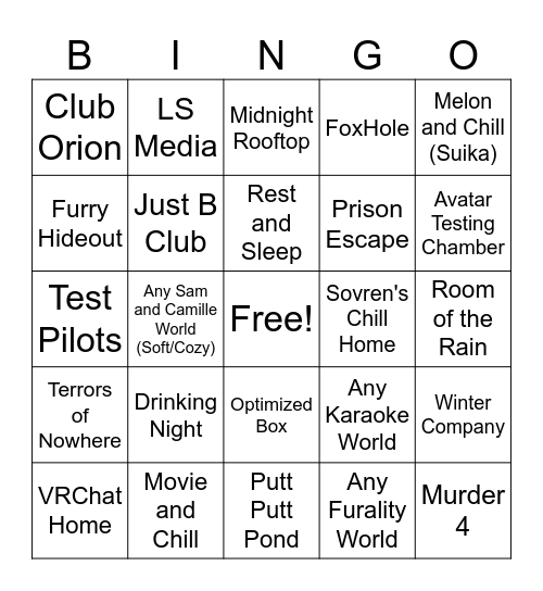 Competitive Ranked ERP Bingo Card