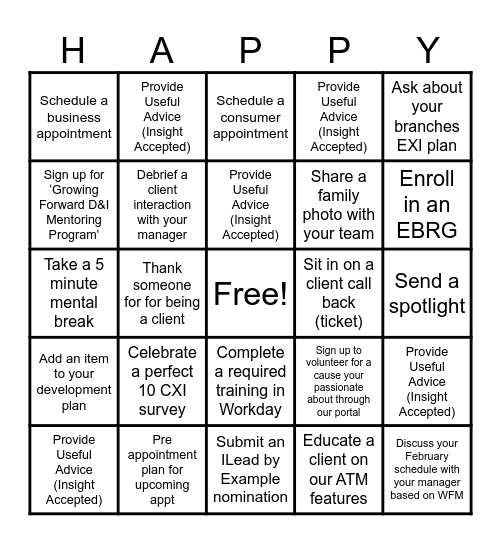 Who’s Talking Well-Being Bingo Card