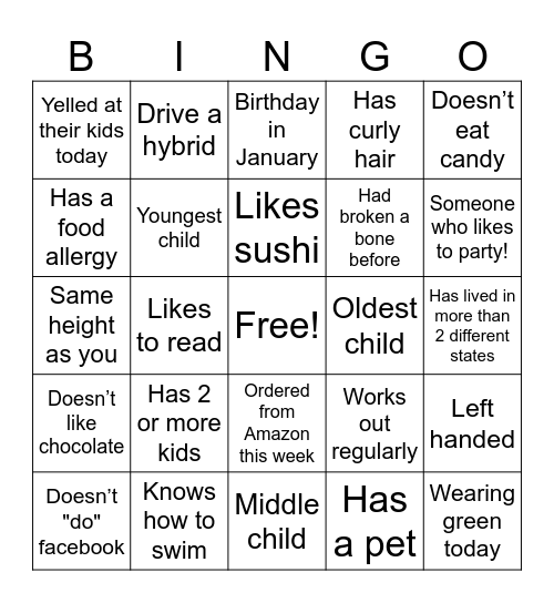 Salam Academy Ladies Night Bingo Card