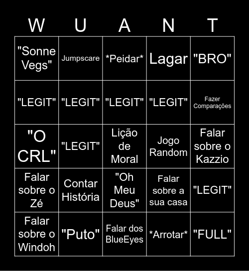 WUANT Bingo Card