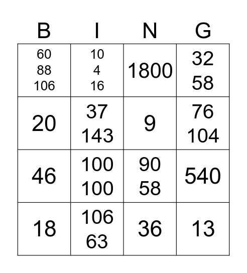 Adv. Geo Quiz 6.1-6.3 Bingo Card