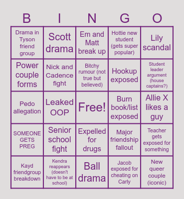 2024 prediction Bingo Card