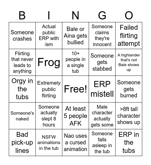 Ladeca Bingo 2 Bingo Card