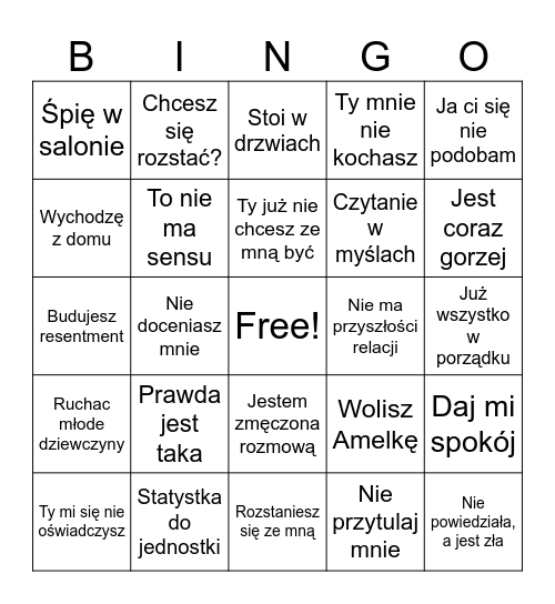 Klaudusia Bingo Card