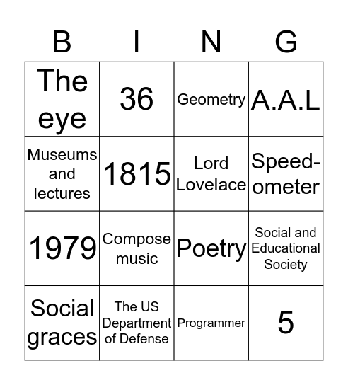 Pioneering a New Language Bingo Card