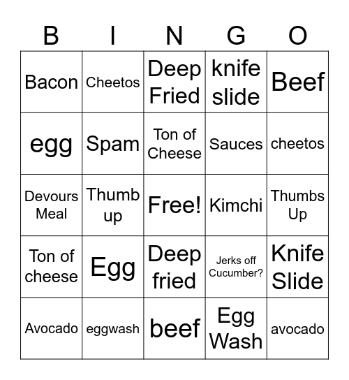 Zach Choi Bingo Card