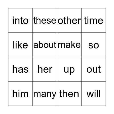 purple/pink sight words Bingo Card