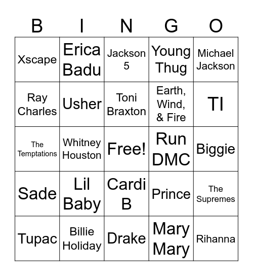 BOOM BOOM BINGO Card