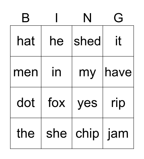 Grade K 3rd quarter words Bingo Card