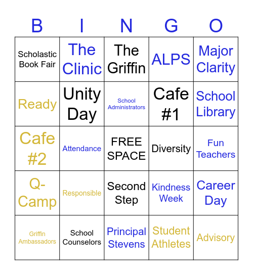 QMS Bingo Card