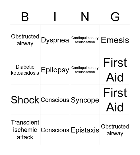 Chapter 7 Bingo Card