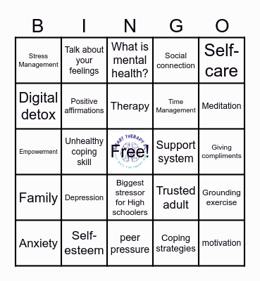 Smart Therapy Bingo Card