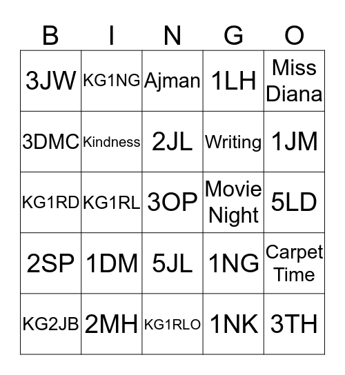 DAAPA Bingo Card